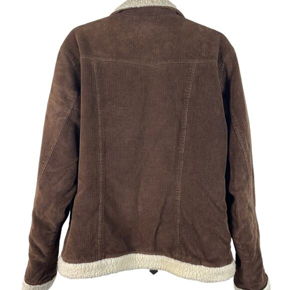 Vintage Y2K Quicksilver Corduroy Jacket Coat 90s Grunge Boho Retro Goblin Brown - Picture 2 of 8